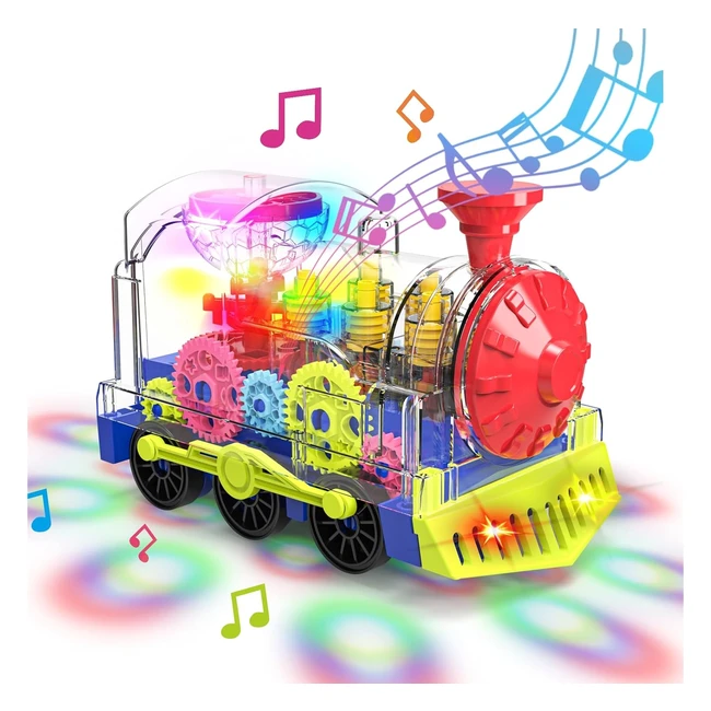 Kizeefun Jouet Train Électrique Enfant - Lumière Colorée - Cadeau Enfants 3 Ans