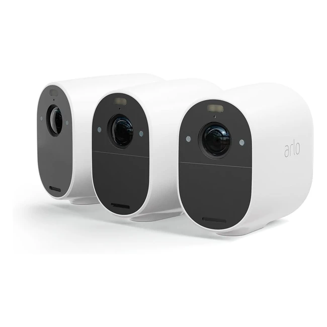 Caméra de surveillance extérieure sans fil Arlo Essential, pack de 3, 1080p HD, vision nocturne, sirène, détection de mouvement, audio bidirectionnel