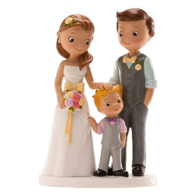 Figurine Décoration Gâteau Jeunes Mariés avec Enfant - Dekora 305081