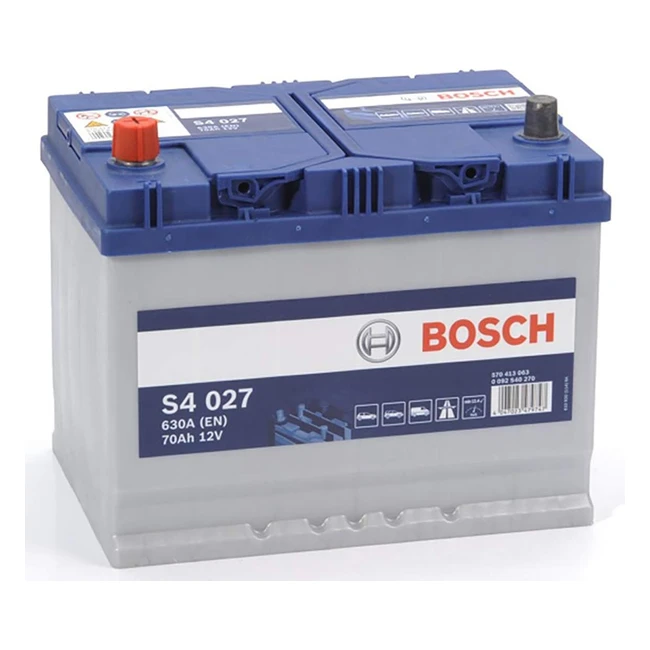Batterie Auto Bosch S4027 70Ah 630A - Technologie Plombacide