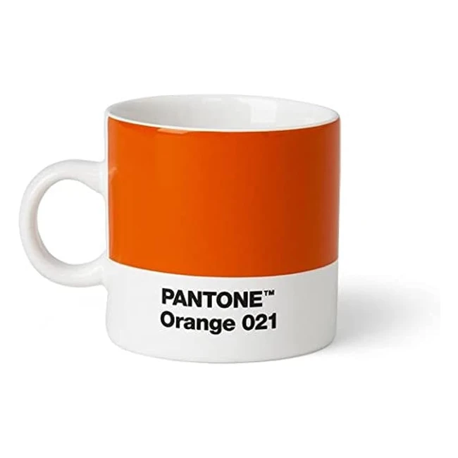Taza de café pequeña Copenhagen Design Pantone, cerámica fina de porcelana, 120 ml, naranja 021C