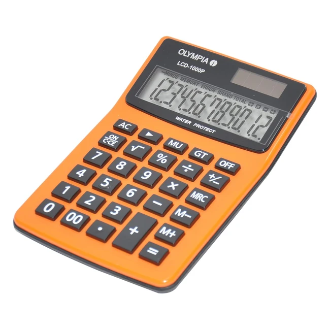 Calculatrice Olympia LCD1110S Argent - Double alimentation cran 10 chiffres 