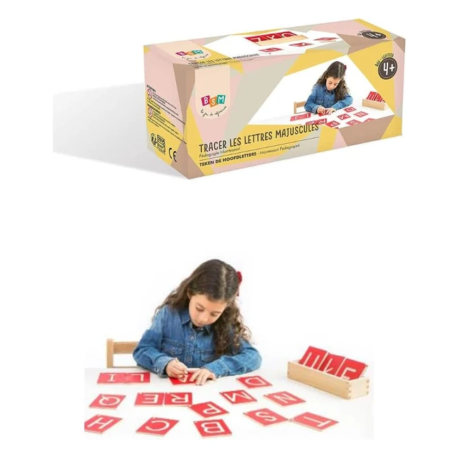 Jeu Montessori Tracer les Lettres Majuscules BSM - Réf. 12062 - Développement et Éveil