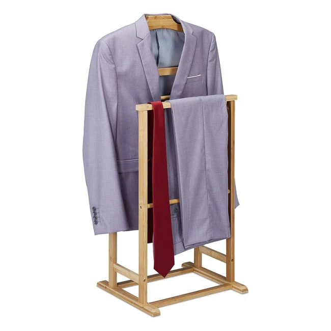 Appendiabiti da camera in bambù Relaxdays HLP985x47x36cm - Ordine e stile per i tuoi vestiti!