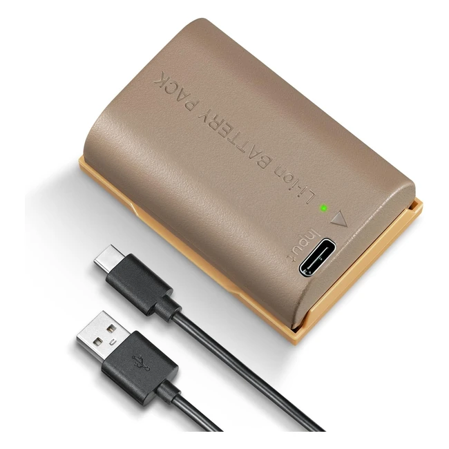 Batteria Fotocamera KF Concept LPE6NH - Ricarica Diretta USB-C - Compatibile Can