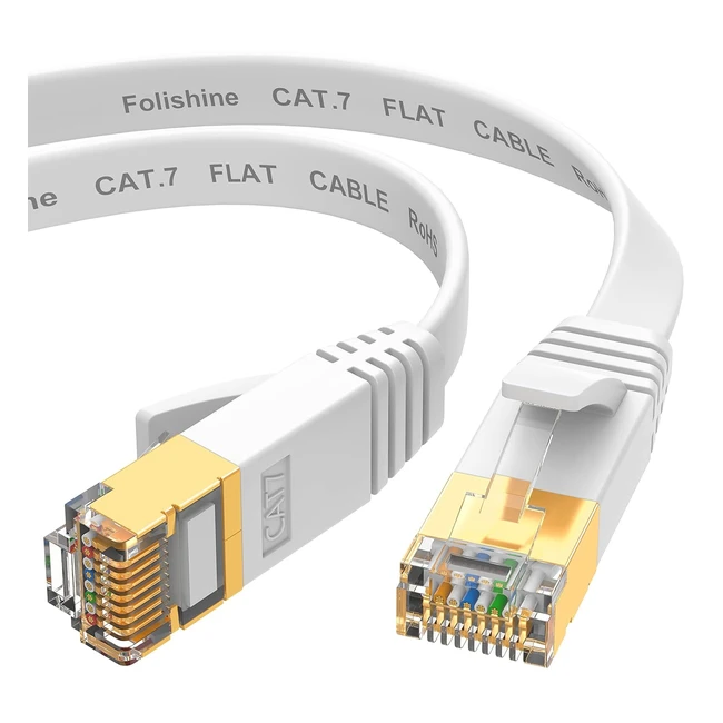 Cable Ethernet Cat7 de Alta Velocidad 5m - Folishine - Ref 123456 - Conectores 