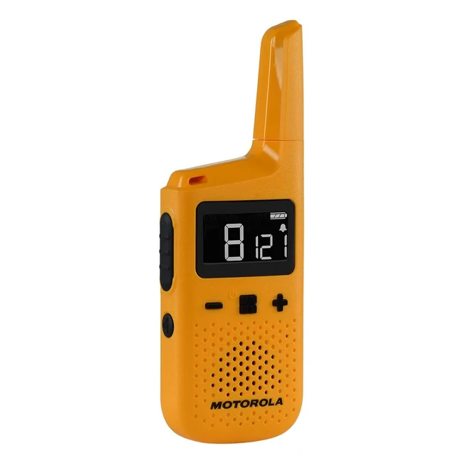 Motorola T72 Amarillo - Aparatos de Radio (2 Unidades) - PMR446 - IP54 - Alcance 8 km - Duración 24h