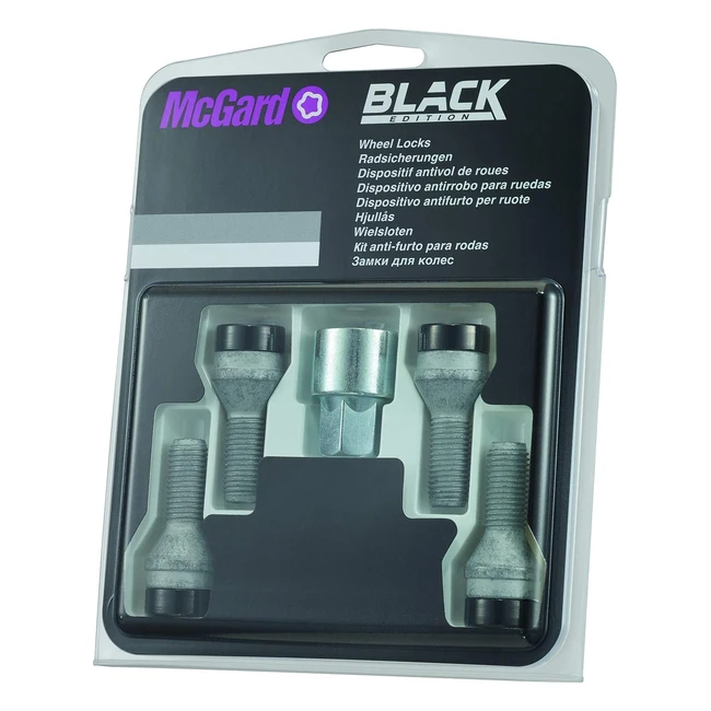 McGard Sub Black Edition 27222 - Antifurto Ruote Black M14x15 Conico 285mm - Resistente alla Corrosione