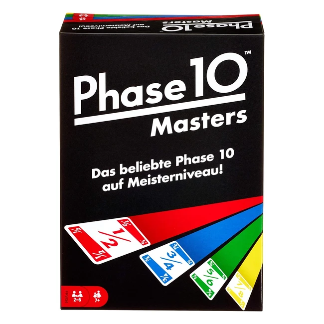 Jeu de cartes Mattel Games FPW34 Phase 10 Masters - Pour 2  6 joueurs - Dure