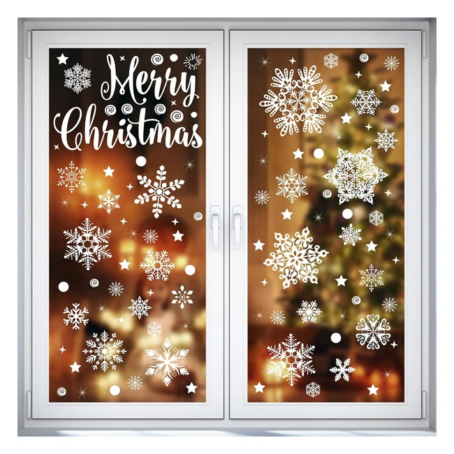 275 adesivi natalizi per finestre moxled fiocchi di neve vetrofanie natalizie riutilizzabili