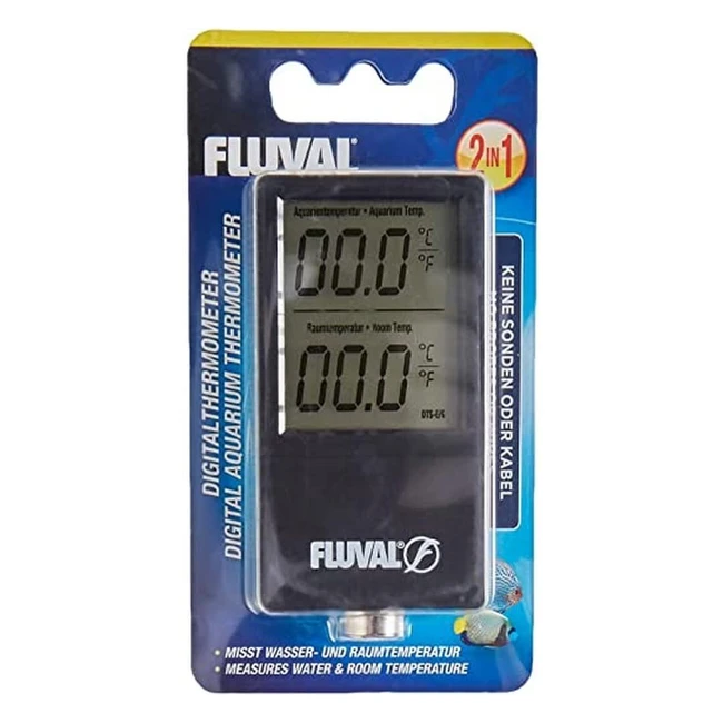Termómetro Digital 2 en 1 Fluval 11193 - Mide Temperatura del Agua y Ambiente