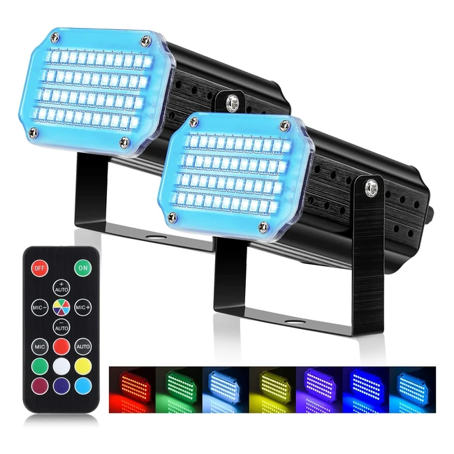 Lampada LED Strobe Mini Attivata dal Suono - 48 LED Luminosi per Feste e Spettac