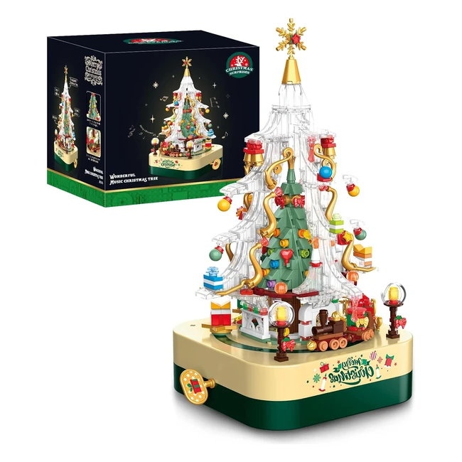 Blocchi per costruire l'albero di Natale - Set di scatole musicali - Giocattoli di Natale per adulti e bambini