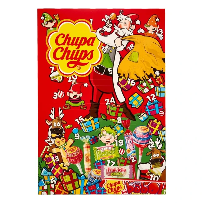 Calendario dell'Avvento Chupa Chups con Lollipop e Gomme da Masticare - Gusti Assortiti