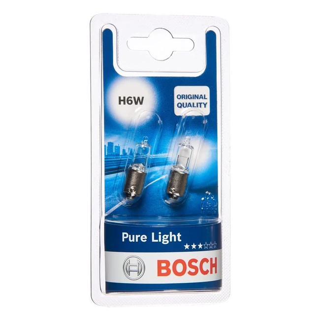 Lmparas Bosch H6W Pure Light 12V 6W BAX9S x2