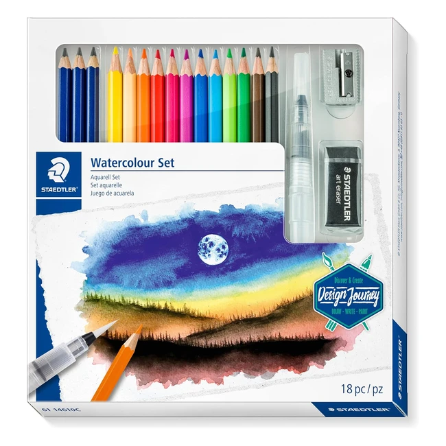 Staedtler 61 14610C Design Journey Watercolour Set - Ideal for Sketching Beginne