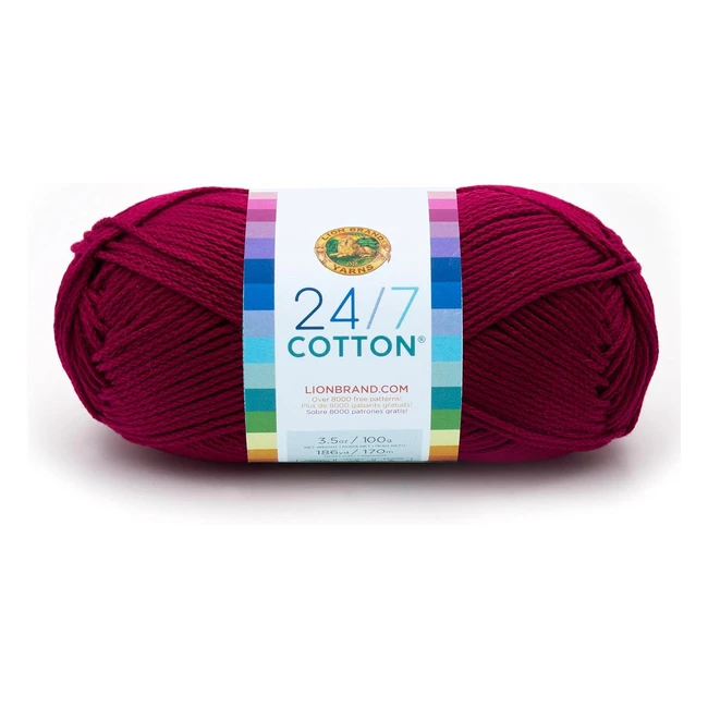 Matassa di filato in cotone magenta - Lion Brand Yarn Company