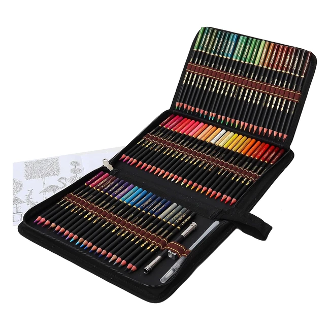 Set de 72 crayons aquarellables Wrkey avec système anticasse - Idéal pour enfants et adultes - Couleurs vives et mélangeables