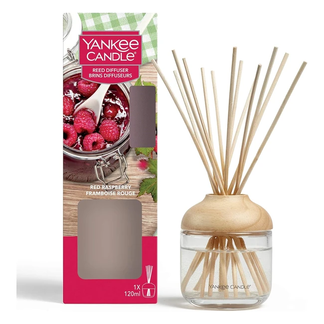 Yankee Candle Reed Diffuser - Red Raspberry - 120ml - Up to 10 Weeks of Fragranc