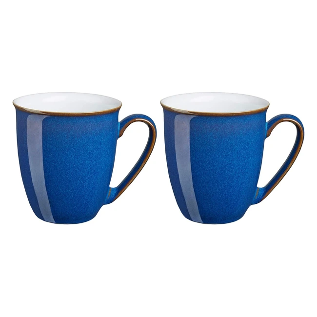 Denby 1048879 Imperial Blue Coffee Beakermug Set - High Quality Handcrafted in 