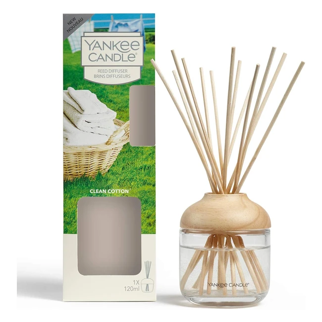 Yankee Candle Reed Aroma Diffuser Clean Cotton 120ml - Bis zu 10 Wochen lang anh