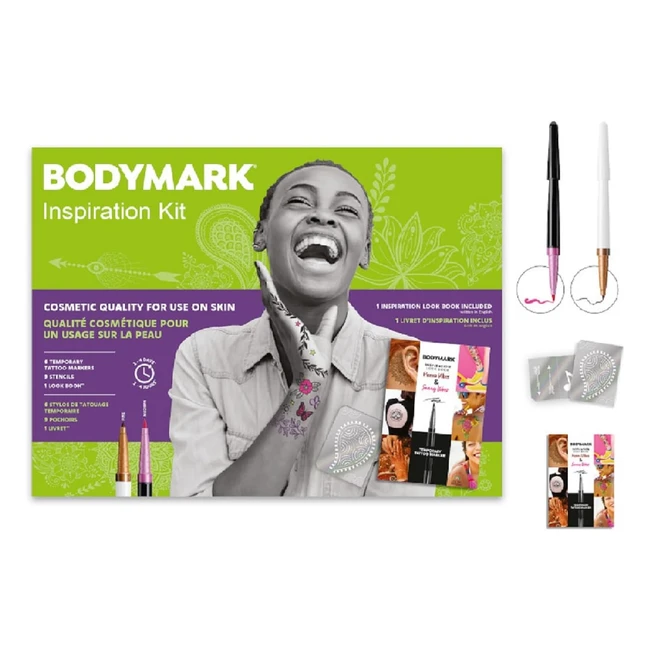 BIC Bodymark Inspiration Kit - Temporary Tattoo Markers - Pack of 6 Markers - Co