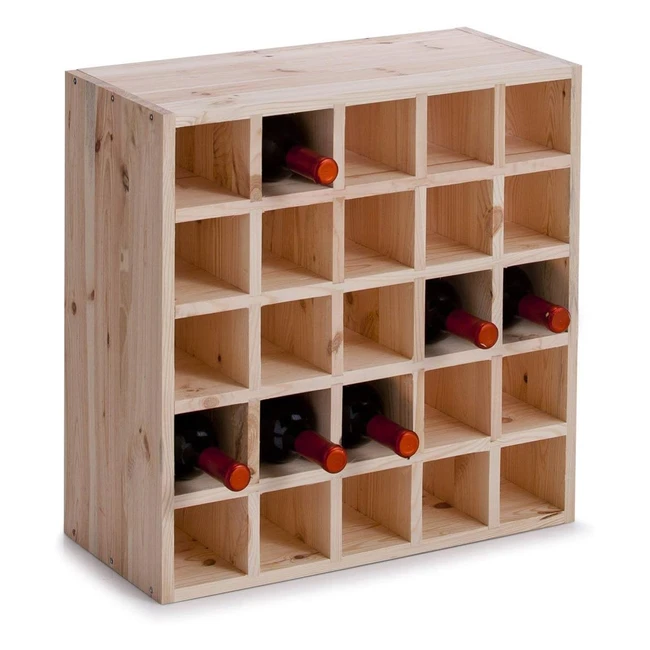 Casier  vin en bois naturel Zeller Present 13172 - 52 x 25 x 52 cm