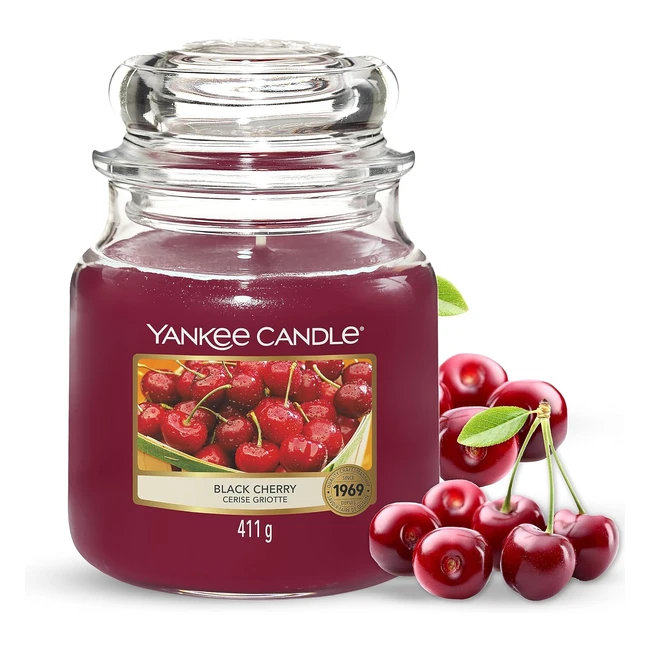 Candela Profumata Yankee Candle Giara Media Amarena - Fino a 75 Ore