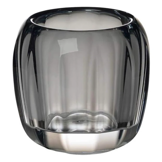 Villeroy & Boch Coloured Delight Tealight Holder - Cosy Grey - 7cm - Crystal Glass