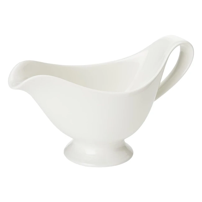 Villeroy & Boch For Me Gravy Boat - Premium Porcelain, White, 040L - No Drips, Easy Cleaning