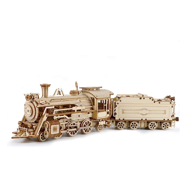 Rompecabezas 3D Locomotora de Vapor de Madera - Modelo Ferrocarril DIY