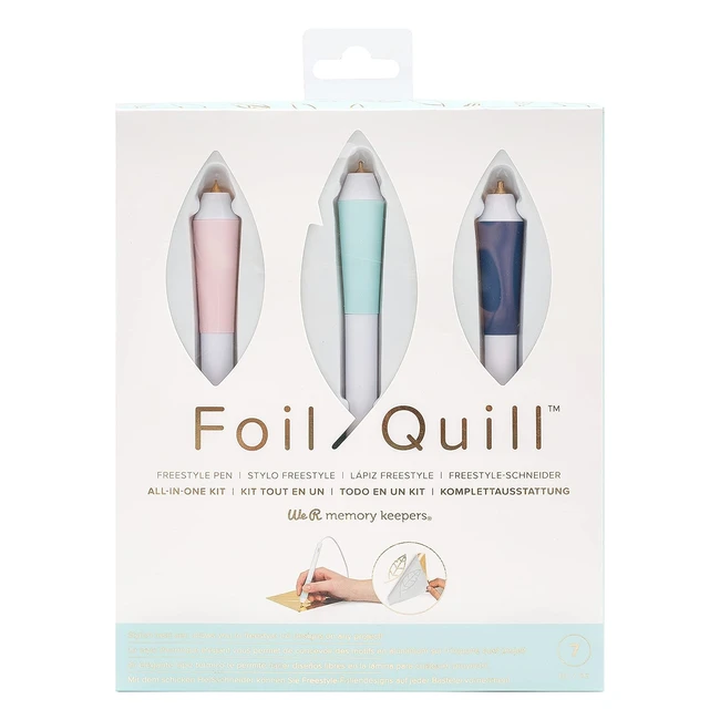 Kit We R Memory Keepers Foil Quill Freestyle - 3 Penne 3 Rotoli di Lamina e Nas