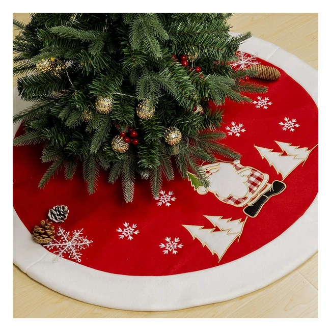 Gigalumi Christmas Tree Skirt - Santa Claus Velvet Mat - 3590cm - Festive Decor