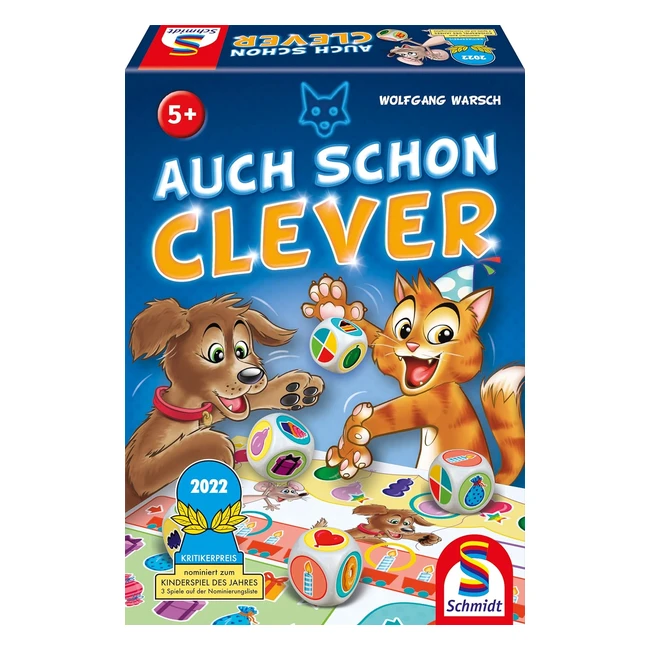 Schmidt Spiele 40625 Even Clever Würfelspiel für Kinder - Spaß und Lernen