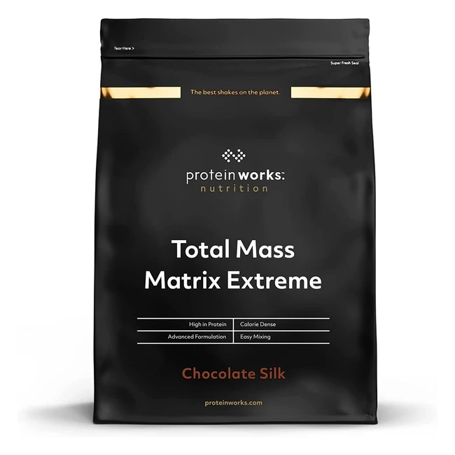 Protein Works Matrix Massa Totale Extreme - Frullato di Proteine in Polvere Ipercalorico - Aumenta di Peso - 5 Agitare - Cioccolato Morbido