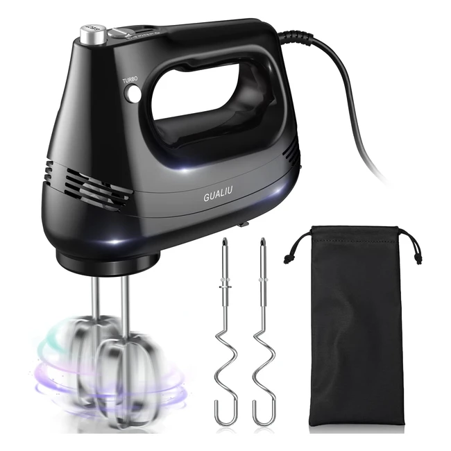 Gualiu Hand Mixer Electric Kitchen Whisk - Turbo Boost, 5-Speed, Eject Button