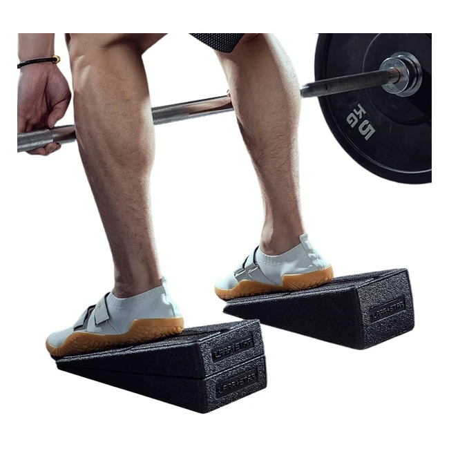 Famecia Squat Wedge Block - Calf Stretchers - Non-Slip - Incline Board - Heel Elevated Squat