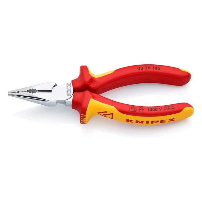 Knipex Needlenose Combination Pliers - Insulated Chromeplated - 145mm - VDE Tes
