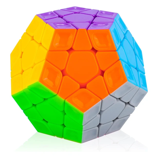 Cooja Megaminx Speed Magic Cube Puzzle - Cube de vitesse sans autocollant, durable, lisse, rapide - Jouet pour garçons et filles