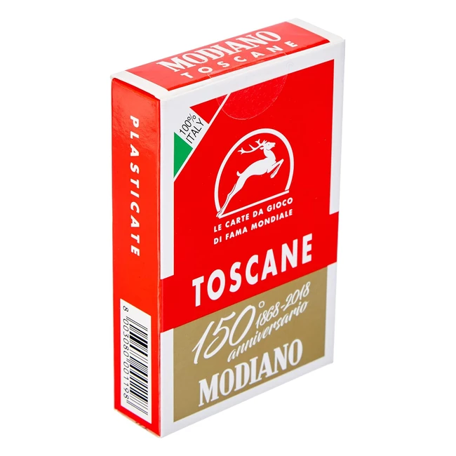 Cartes  jouer Modiano Toscane 150 ans - Tui rouge