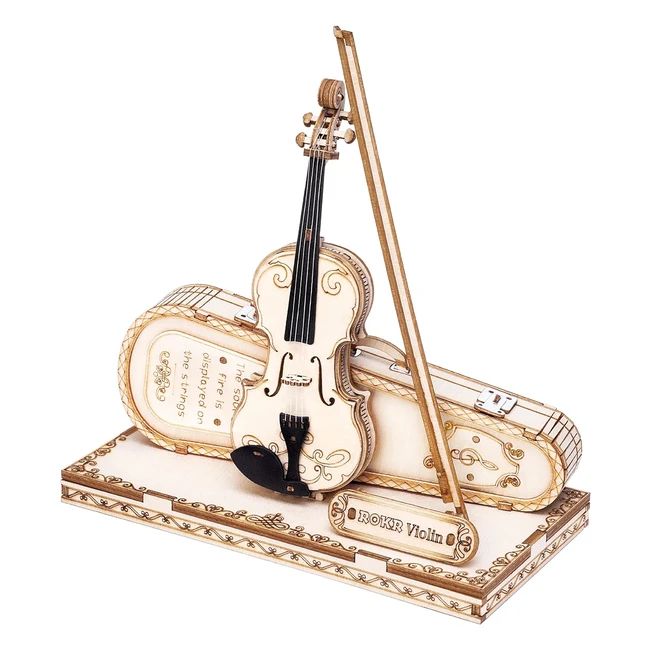 ROKR 3D Wooden Puzzles Violin Capriccio Craft Model Kits - Build Musical Instrum