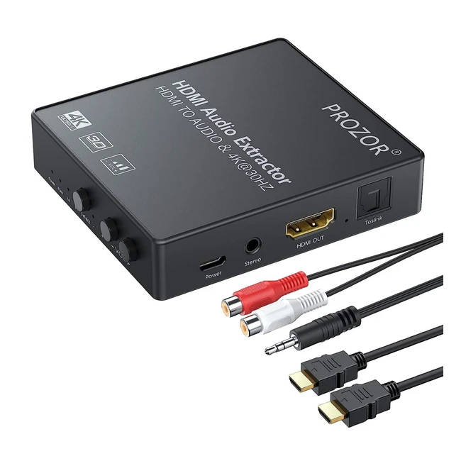 Extracteur audio HDMI Prozor 4K30Hz avec contrle du volume et adaptateur str