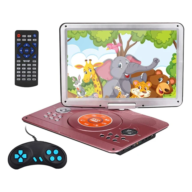 Yoohoo 14 Inch Portable DVD Player, High Resolution, Rechargeable Battery
