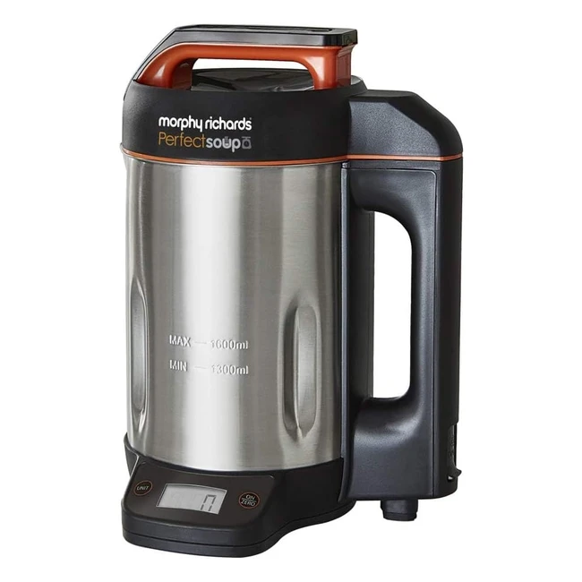Morphy Richards Perfect Soup Maker - Integrated Scales - 16L - Stainless Steel