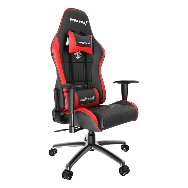 Anda Seat Jungle Pro Gaming Chair - Ergonomic Office Desk Chairs - Reclining Video Game Gamer Chair - Medium Red/Black PVC Leather