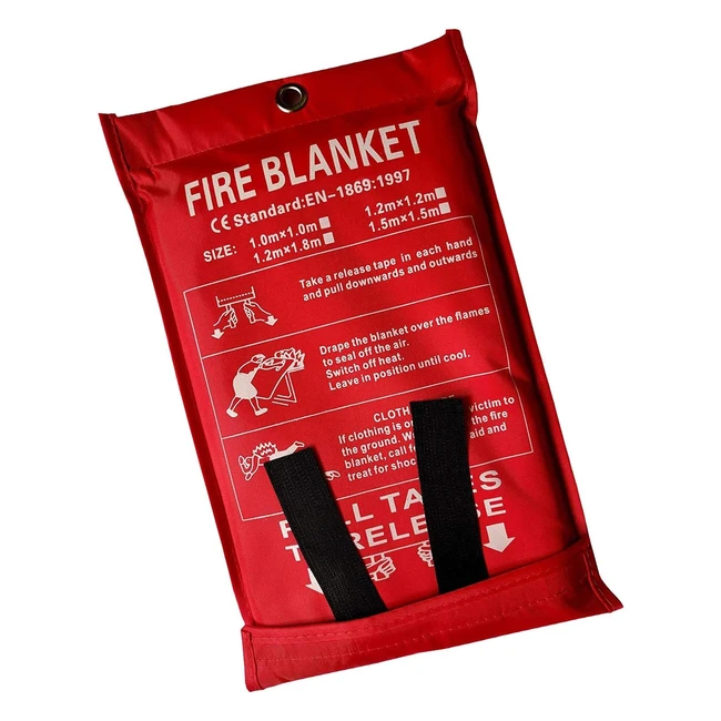 Coperta Antincendio Lonnsaffe - Fibra di Vetro - Ideale per Cucina, Camino, Auto - 10x10m