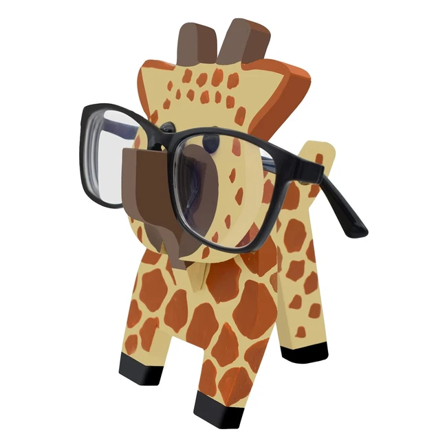 VIPBUY Giraffe Glasses Holder - 3D Wooden Puzzle Animal Eyeglasses Stand - Pets Spectacle Holder - Sunglasses Display Rack - Home Office Decor