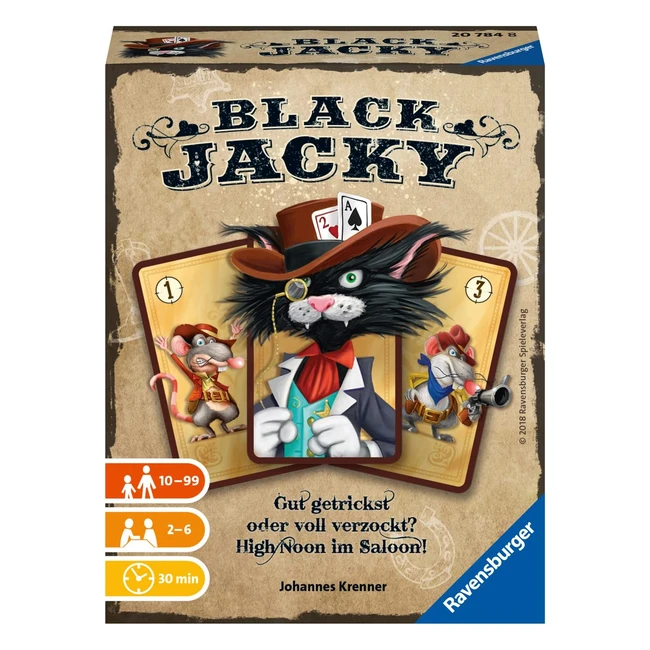 Jeu de cartes Ravensburger 20784 Black Jacky Bluffen - Pour 10 ans et plus - Sal
