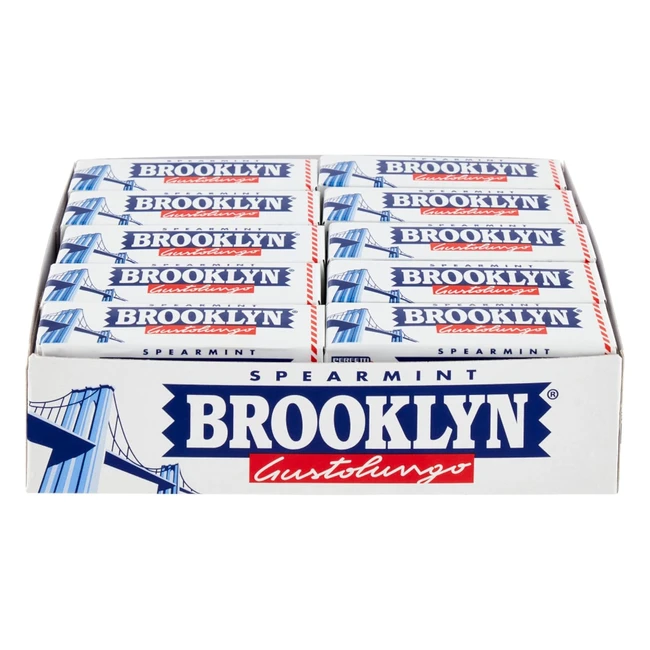 Gomme da masticare Brooklyn Spearmint - Confezione da 20 stick - Gusto menta - #ChewingGum #Freschezza #Brooklyn