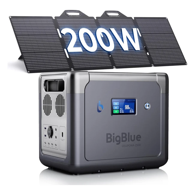 BigBlue 1843WH2500W Solargenerator CP2500 mit 200W Solarpanel ETFE tragbare SP20